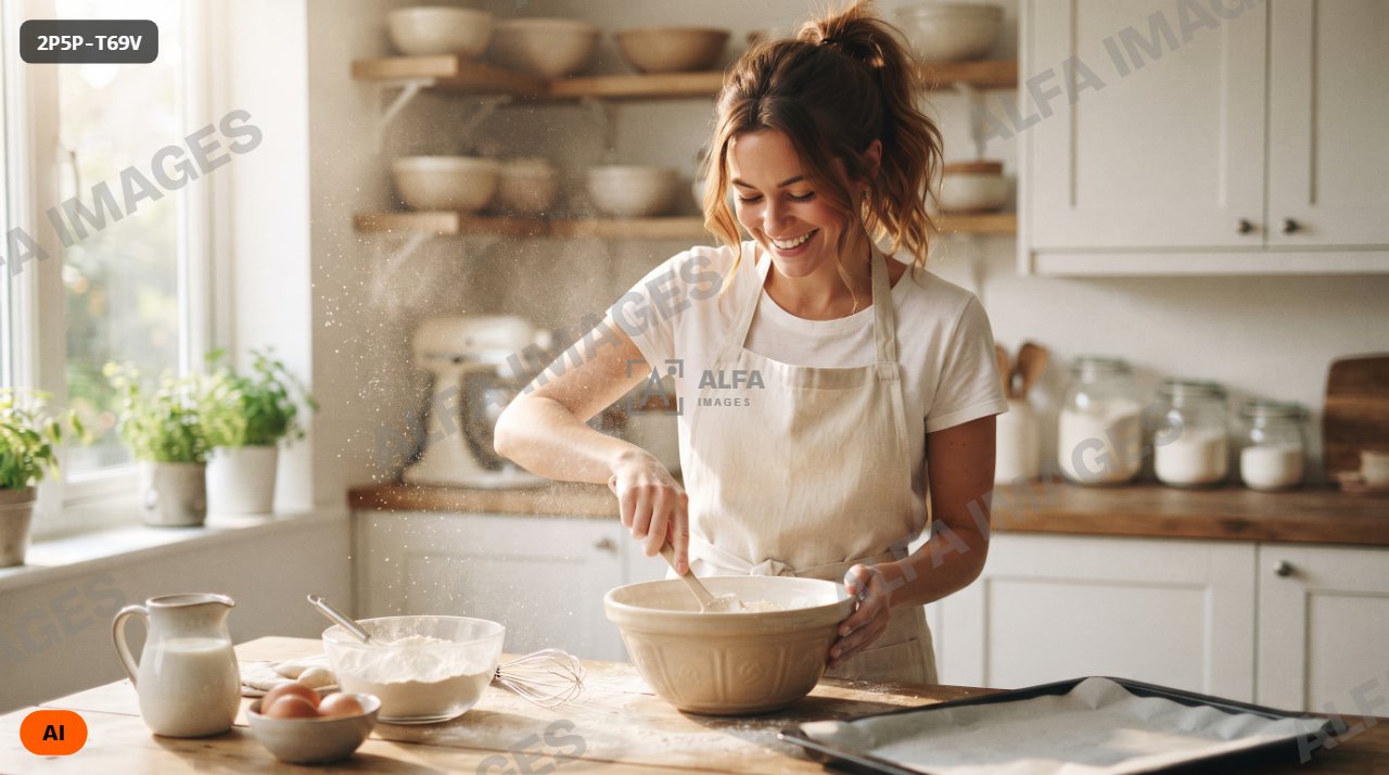 Girl baking